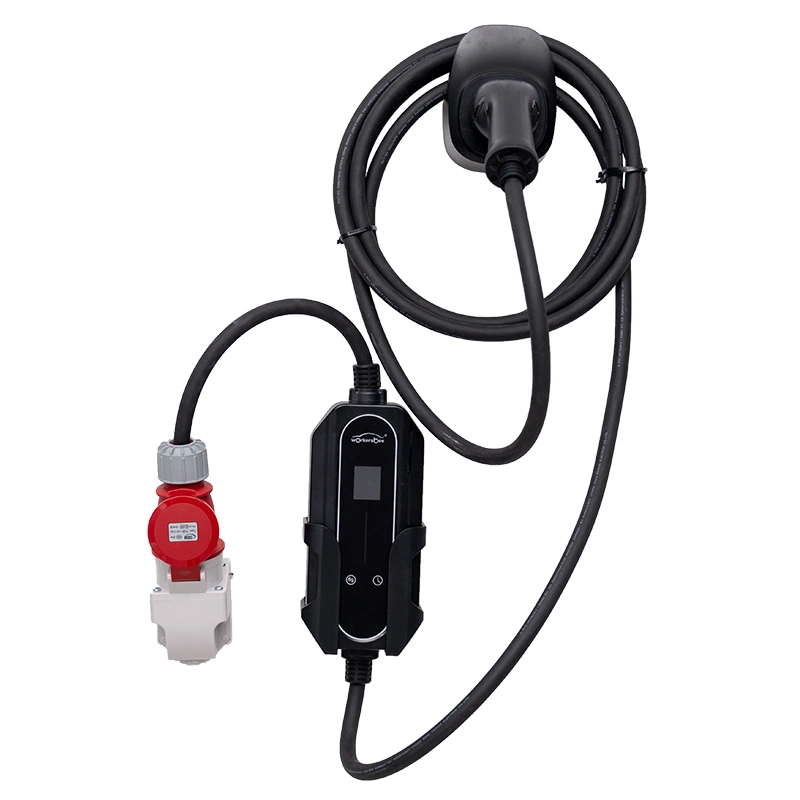 7kW Portable AC EV Charger karo Acrylic Housing kanggo Ngarep lan Outdoor Ngisi daya